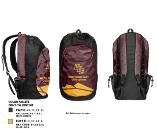 Gear Bag, West Bend East High School Cross Country, Cross Country, Teamtime, Team time, sublimation, custom sports apparel, team uniforms, spirit wear, spiritwear, sports uniforms, custom shirts, team store, custom team store, fundraiser sports, apparel fundraiser