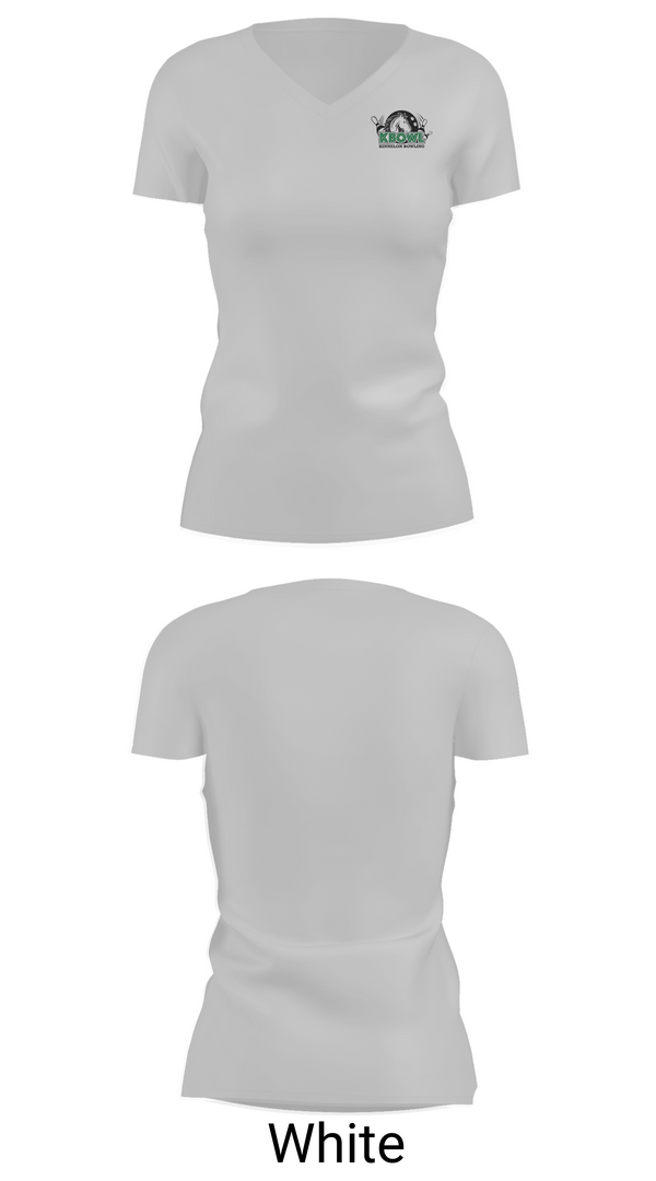 Womens Short Sleeve Vneck Shirt, Kinnelon High School Bowling, Bowling, Teamtime, Team time, sublimation, custom sports apparel, team uniforms, spirit wear, spiritwear, sports uniforms, custom shirts, team store, custom team store, fundraiser sports, apparel fundraiser