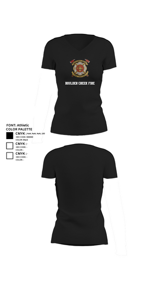Womens Short Sleeve Vneck Shirt, Boulder creek fire, , Teamtime, Team time, sublimation, custom sports apparel, team uniforms, spirit wear, spiritwear, sports uniforms, custom shirts, team store, custom team store, fundraiser sports, apparel fundraiser