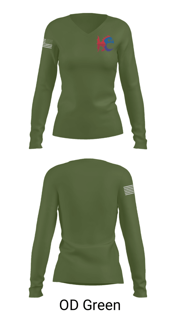 Women's Long Sleeve Vneck Shirt, Killer Guppies, Wrestling, Teamtime, Team time, sublimation, custom sports apparel, team uniforms, spirit wear, spiritwear, sports uniforms, custom shirts, team store, custom team store, fundraiser sports, apparel fundraiser