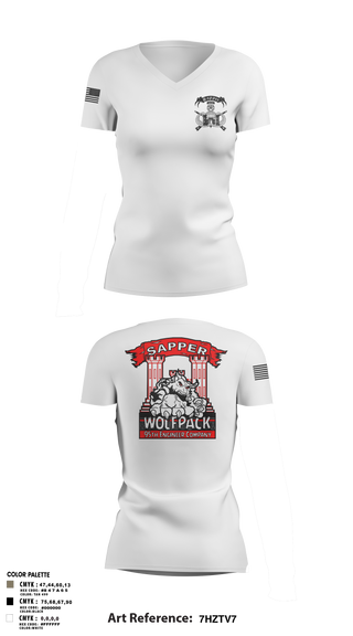 Womens Short Sleeve Vneck Shirt, 95TH CEC-I, Army, Teamtime, Team time, sublimation, custom sports apparel, team uniforms, spirit wear, spiritwear, sports uniforms, custom shirts, team store, custom team store, fundraiser sports, apparel fundraiser