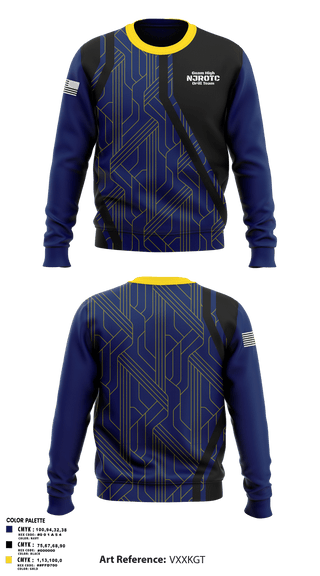 Crew Neck Sweatshirt, Guam High NJROTC Drill Team, , Teamtime, Team time, sublimation, custom sports apparel, team uniforms, spirit wear, spiritwear, sports uniforms, custom shirts, team store, custom team store, fundraiser sports, apparel fundraiser