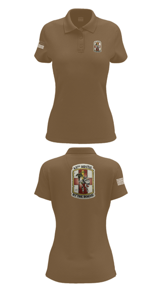 Womens Short Sleeve Performance Polo, 43rd Medical Detachment, , Teamtime, Team time, sublimation, custom sports apparel, team uniforms, spirit wear, spiritwear, sports uniforms, custom shirts, team store, custom team store, fundraiser sports, apparel fundraiser