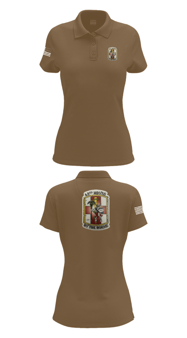 Womens Short Sleeve Performance Polo, 43rd Medical Detachment, , Teamtime, Team time, sublimation, custom sports apparel, team uniforms, spirit wear, spiritwear, sports uniforms, custom shirts, team store, custom team store, fundraiser sports, apparel fundraiser