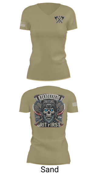Womens Short Sleeve Vneck Shirt, Baker 3-509th 3rd Plt 1st squad, Army, Teamtime, Team time, sublimation, custom sports apparel, team uniforms, spirit wear, spiritwear, sports uniforms, custom shirts, team store, custom team store, fundraiser sports, apparel fundraiser