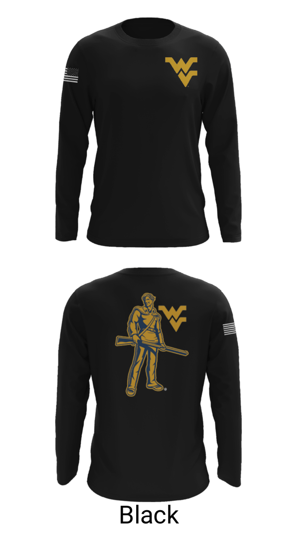 Long Sleeve Performance Shirt, West Virginia University Track, Track & Field, Teamtime, Team time, sublimation, custom sports apparel, team uniforms, spirit wear, spiritwear, sports uniforms, custom shirts, team store, custom team store, fundraiser sports, apparel fundraiser