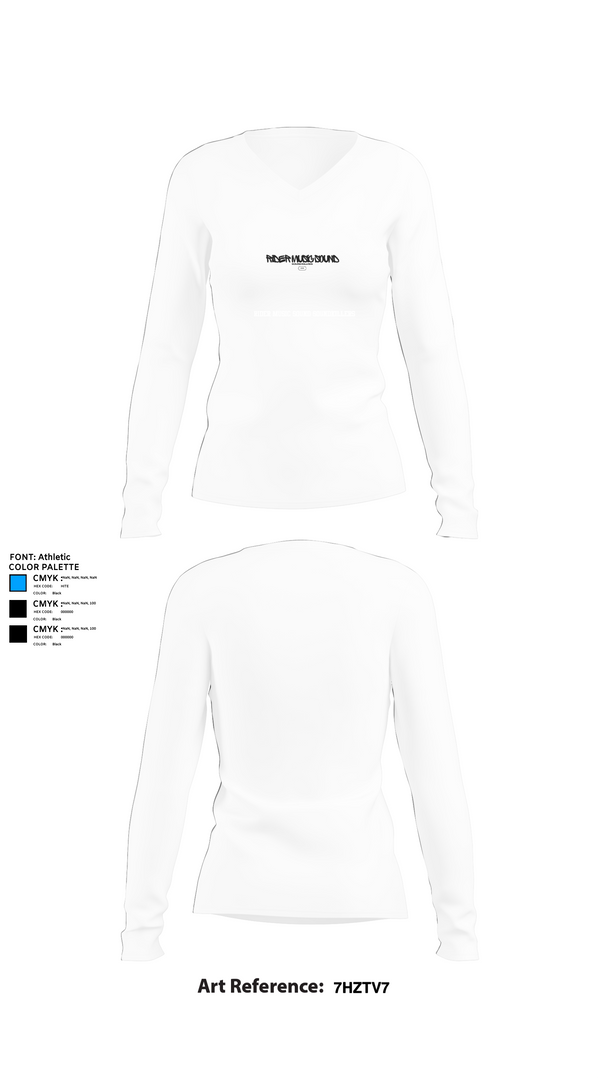Womens Long Sleeve Vneck Shirt, Rider Music Sound SoundKillers, , Teamtime, Team time, sublimation, custom sports apparel, team uniforms, spirit wear, spiritwear, sports uniforms, custom shirts, team store, custom team store, fundraiser sports, apparel fundraiser