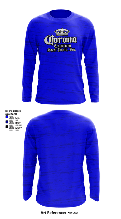 Corona custom steel pools 8655183 Long Sleeve Rash Guard Shirt - 1