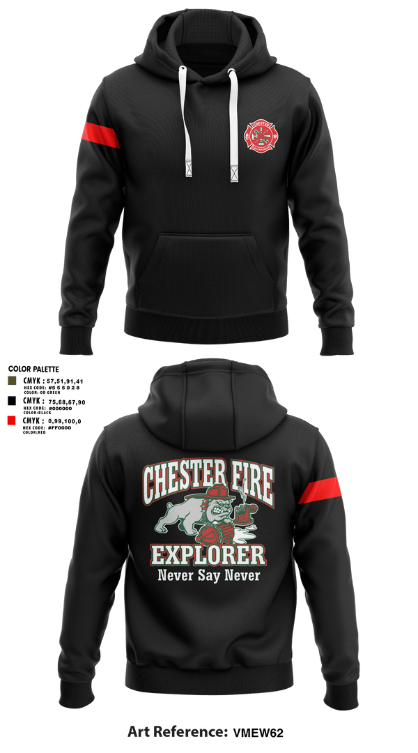 Hoodie, Chester fire explorers, Fire Department, Teamtime, Team time, sublimation, custom sports apparel, team uniforms, spirit wear, spiritwear, sports uniforms, custom shirts, team store, custom team store, fundraiser sports, apparel fundraiser