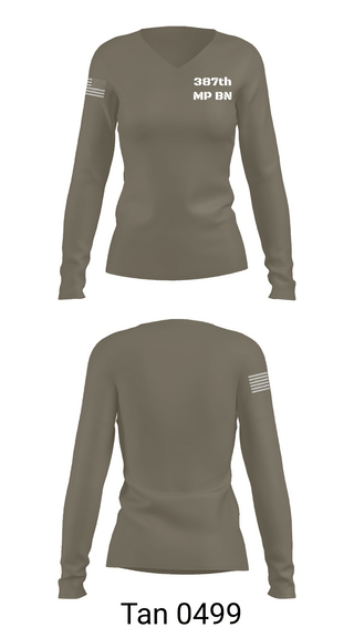 Womens Long Sleeve Vneck Shirt 1, 387th MP BN, , Teamtime, Team time, sublimation, custom sports apparel, team uniforms, spirit wear, spiritwear, sports uniforms, custom shirts, team store, custom team store, fundraiser sports, apparel fundraiser