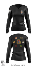 SPO Nation 55364584 Women's Long Sleeve V-neck Shirt - 124