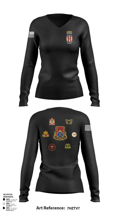 SPO Nation 55364584 Women's Long Sleeve V-neck Shirt - 124