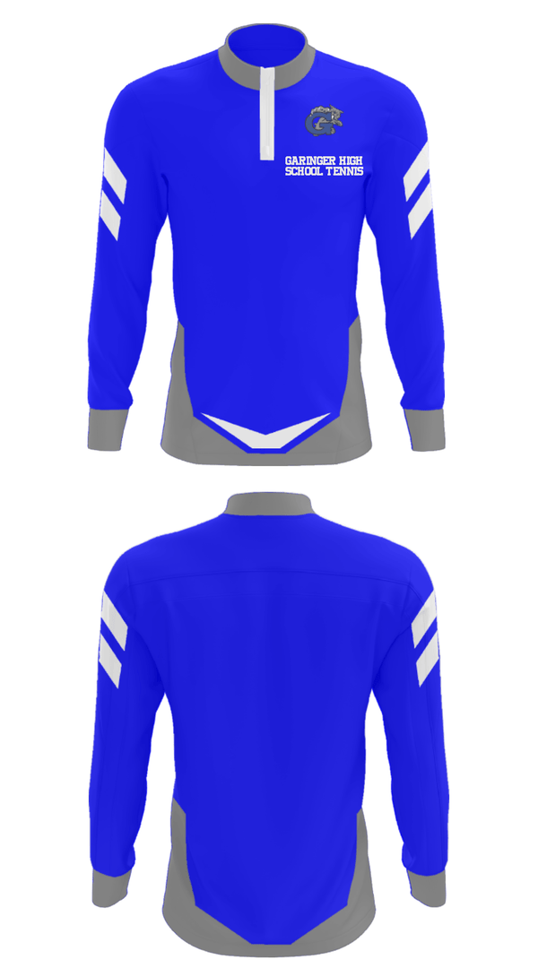 Quarter Zip Jacket, Garinger High School Tennis, Spirit Store, Teamtime, Team time, sublimation, custom sports apparel, team uniforms, spirit wear, spiritwear, sports uniforms, custom shirts, team store, custom team store, fundraiser sports, apparel fundraiser