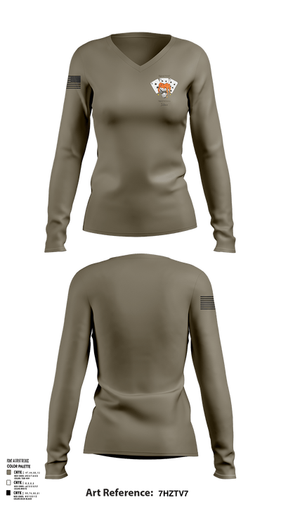397TH SC 58386436 Women's Long Sleeve V-neck Shirt - 133