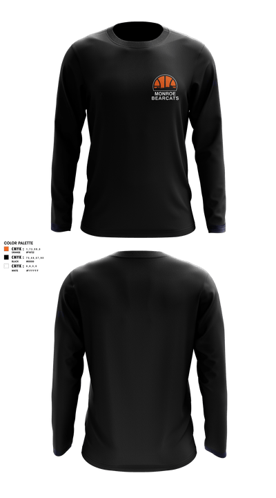 Monroe High School Basketball 86135082 Long Sleeve Performance Shirt - 1