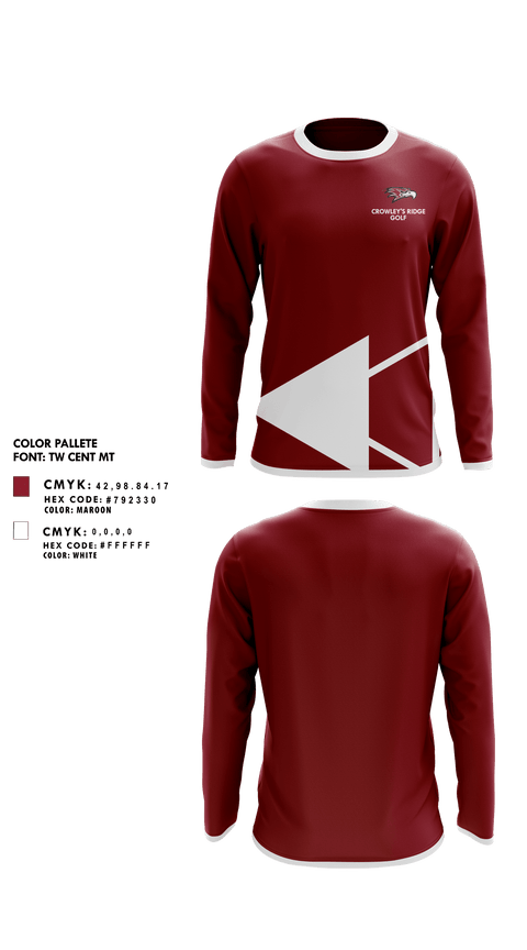 Long Sleeve Performance Shirt, Crowley'S Ridge Academy Golf, Golf, Teamtime, Team time, sublimation, custom sports apparel, team uniforms, spirit wear, spiritwear, sports uniforms, custom shirts, team store, custom team store, fundraiser sports, apparel fundraiser