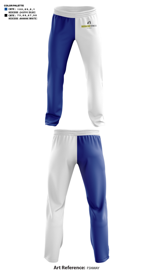 Sweatpants, Testimony Fitness, , Teamtime, Team time, sublimation, custom sports apparel, team uniforms, spirit wear, spiritwear, sports uniforms, custom shirts, team store, custom team store, fundraiser sports, apparel fundraiser