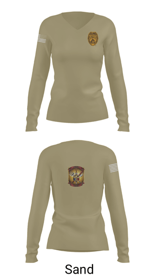 Women's Long Sleeve Vneck Shirt, 4th Law Enforcement Battalion Bravo Company, Marines, Teamtime, Team time, sublimation, custom sports apparel, team uniforms, spirit wear, spiritwear, sports uniforms, custom shirts, team store, custom team store, fundraiser sports, apparel fundraiser