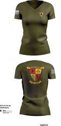 3rd battalion 5th marines 4017024 Women's Short Sleeve V-neck Shirt - 251