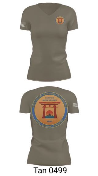 Womens Short Sleeve Vneck Shirt, 835th Transportation BN, Army, Teamtime, Team time, sublimation, custom sports apparel, team uniforms, spirit wear, spiritwear, sports uniforms, custom shirts, team store, custom team store, fundraiser sports, apparel fundraiser