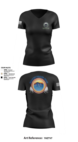 Womens Short Sleeve Vneck Shirt, Bishop Paiute EMO/ Hazardous Fiels Reduction, Fire Department, Teamtime, Team time, sublimation, custom sports apparel, team uniforms, spirit wear, spiritwear, sports uniforms, custom shirts, team store, custom team store, fundraiser sports, apparel fundraiser