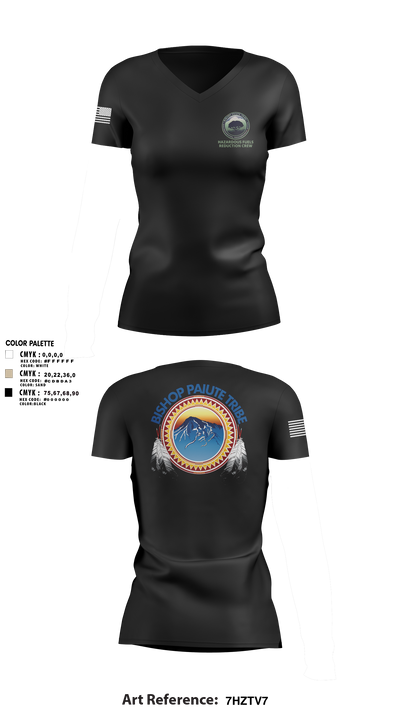 Bishop Paiute EMO/ Hazardous Fiels Reduction 49408789 Women's Short Sleeve V-neck Shirt - 9