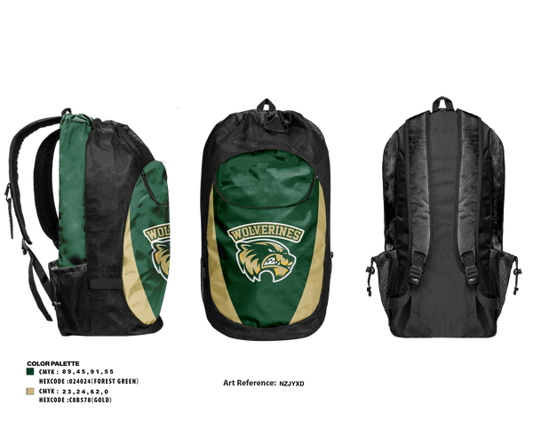 Gear Bag, Wolverines, , Teamtime, Team time, sublimation, custom sports apparel, team uniforms, spirit wear, spiritwear, sports uniforms, custom shirts, team store, custom team store, fundraiser sports, apparel fundraiser