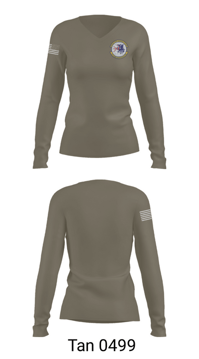 1st Comm Maintenance Sq 14666523 Women's Long Sleeve V-neck Shirt - 77