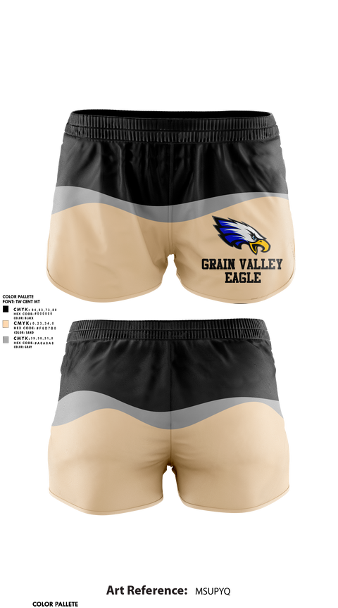 Womens Shorts, Grain valley eagle, Track & Field, Teamtime, Team time, sublimation, custom sports apparel, team uniforms, spirit wear, spiritwear, sports uniforms, custom shirts, team store, custom team store, fundraiser sports, apparel fundraiser