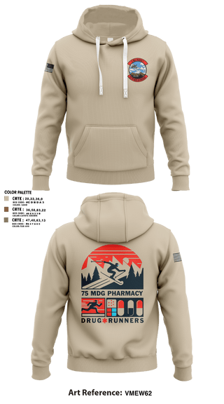 Hoodie, 75 HCOS SGGD, Air Force, Teamtime, Team time, sublimation, custom sports apparel, team uniforms, spirit wear, spiritwear, sports uniforms, custom shirts, team store, custom team store, fundraiser sports, apparel fundraiser