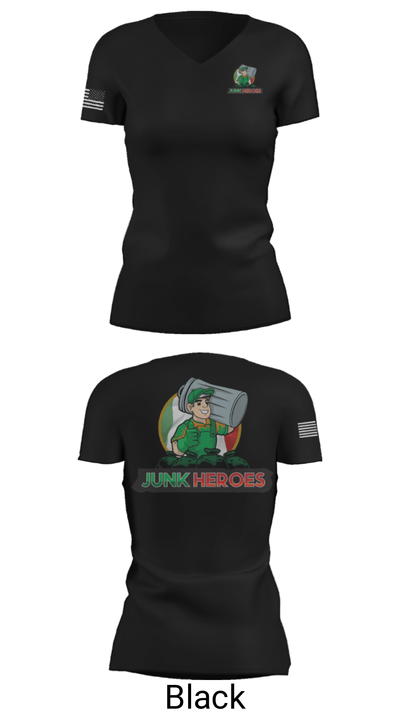 Junk Heroes 27502871 Women's Short Sleeve V-neck Shirt - 14