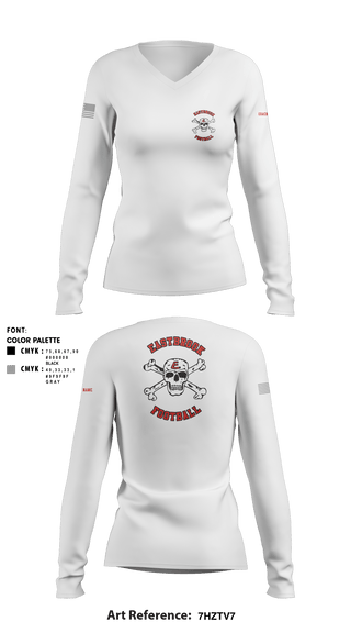 Womens Long Sleeve Vneck Shirt, Eastbrook Football, Army, Teamtime, Team time, sublimation, custom sports apparel, team uniforms, spirit wear, spiritwear, sports uniforms, custom shirts, team store, custom team store, fundraiser sports, apparel fundraiser