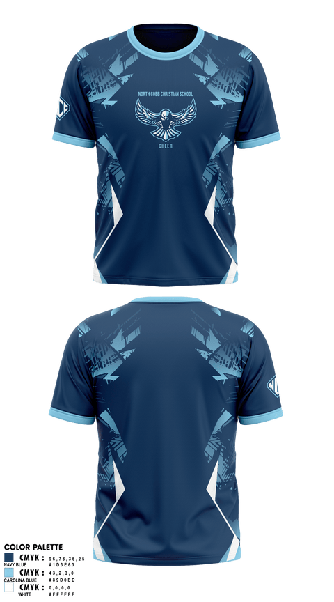 Short Sleeve Performance Shirt, North Cobb Christian School Cheer, Cheer, Teamtime, Team time, sublimation, custom sports apparel, team uniforms, spirit wear, spiritwear, sports uniforms, custom shirts, team store, custom team store, fundraiser sports, apparel fundraiser