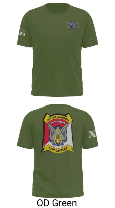 B Troop 2-17 Cav REGT 36740014 Short Sleeve Performance Shirt - 56
