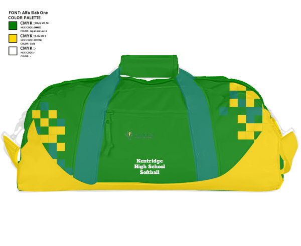 Duffle Bag, Kentridge High School Softball, Softball, Teamtime, Team time, sublimation, custom sports apparel, team uniforms, spirit wear, spiritwear, sports uniforms, custom shirts, team store, custom team store, fundraiser sports, apparel fundraiser