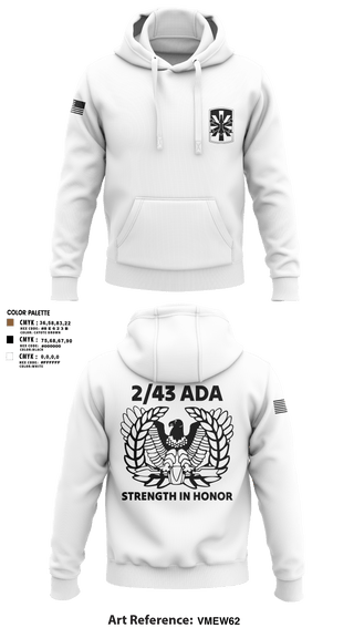 Hoodie, 2/43 ADA, Army, Teamtime, Team time, sublimation, custom sports apparel, team uniforms, spirit wear, spiritwear, sports uniforms, custom shirts, team store, custom team store, fundraiser sports, apparel fundraiser