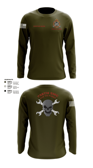 Long Sleeve Performance Shirt, 758th SMC, Army, Teamtime, Team time, sublimation, custom sports apparel, team uniforms, spirit wear, spiritwear, sports uniforms, custom shirts, team store, custom team store, fundraiser sports, apparel fundraiser