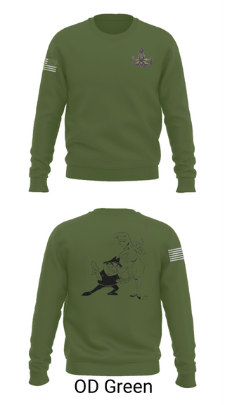 Crew Neck Sweatshirt, 18th EOD Det, Army, Teamtime, Team time, sublimation, custom sports apparel, team uniforms, spirit wear, spiritwear, sports uniforms, custom shirts, team store, custom team store, fundraiser sports, apparel fundraiser