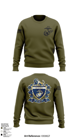 Crew Neck Sweatshirt, MHS MCJROTC, Marines, Teamtime, Team time, sublimation, custom sports apparel, team uniforms, spirit wear, spiritwear, sports uniforms, custom shirts, team store, custom team store, fundraiser sports, apparel fundraiser