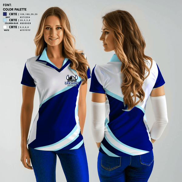 Womens Short Sleeve Vneck Shirt, Oakmont High School Aquatics, Water Polo, Teamtime, Team time, sublimation, custom sports apparel, team uniforms, spirit wear, spiritwear, sports uniforms, custom shirts, team store, custom team store, fundraiser sports, apparel fundraiser