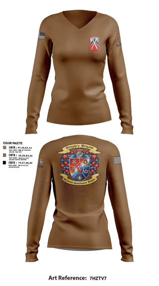 Womens Long Sleeve Vneck Shirt, 16th Sustainment Brigade, Army, Teamtime, Team time, sublimation, custom sports apparel, team uniforms, spirit wear, spiritwear, sports uniforms, custom shirts, team store, custom team store, fundraiser sports, apparel fundraiser