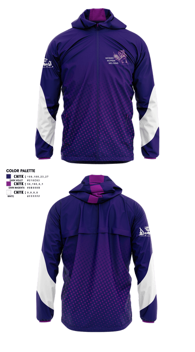 Wicked Woman Welding 23179409 Windbreaker - 1