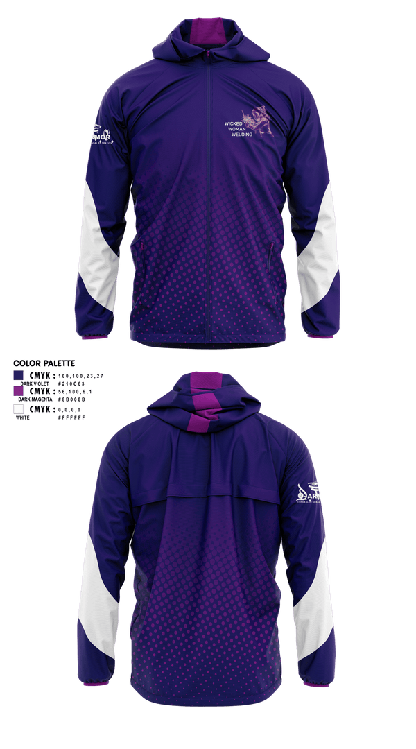 Windbreaker, Wicked Woman Welding, , Teamtime, Team time, sublimation, custom sports apparel, team uniforms, spirit wear, spiritwear, sports uniforms, custom shirts, team store, custom team store, fundraiser sports, apparel fundraiser