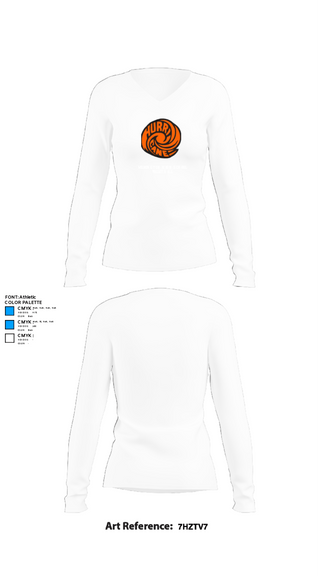 Women's Long Sleeve Vneck Shirt, Wilmington High School Volleyball, Women's Volleyball, Teamtime, Team time, sublimation, custom sports apparel, team uniforms, spirit wear, spiritwear, sports uniforms, custom shirts, team store, custom team store, fundraiser sports, apparel fundraiser