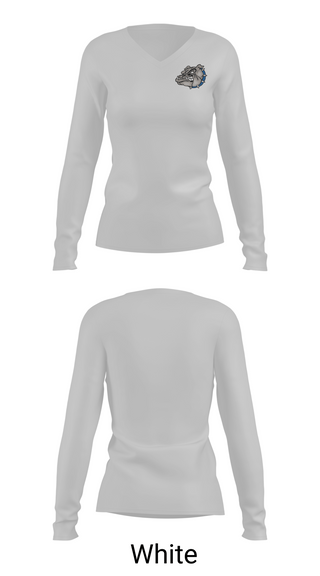Womens Long Sleeve Vneck Shirt, Durham School of the Arts Bulldogs Basketball, Men's Basketball, Teamtime, Team time, sublimation, custom sports apparel, team uniforms, spirit wear, spiritwear, sports uniforms, custom shirts, team store, custom team store, fundraiser sports, apparel fundraiser