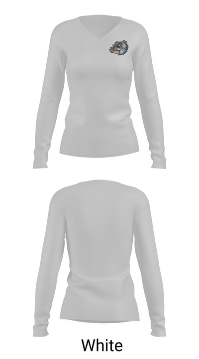 Durham School of the Arts Bulldogs Basketball 50674926 Women's Long Sleeve V-neck Shirt - 16