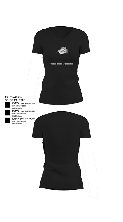 Triboro kitchen & ventilation 34118337 Women's Short Sleeve V-neck Shirt - 11