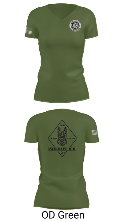 GCSO K9 19813935 Women's Short Sleeve V-neck Shirt - 46
