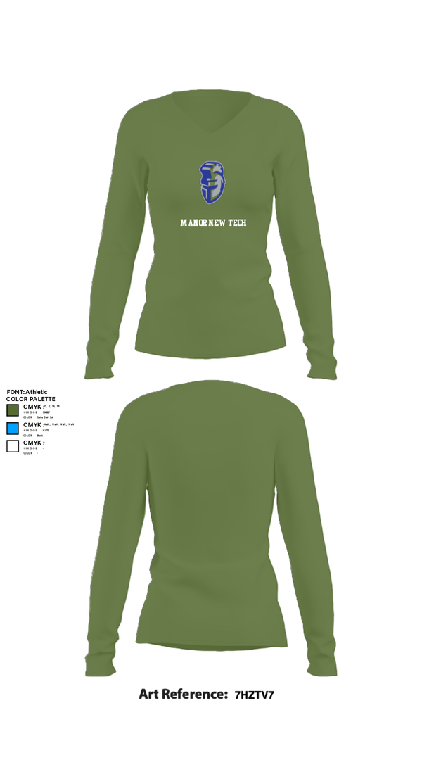 Womens Long Sleeve Vneck Shirt, Manor New Tech, Women's Basketball, Teamtime, Team time, sublimation, custom sports apparel, team uniforms, spirit wear, spiritwear, sports uniforms, custom shirts, team store, custom team store, fundraiser sports, apparel fundraiser