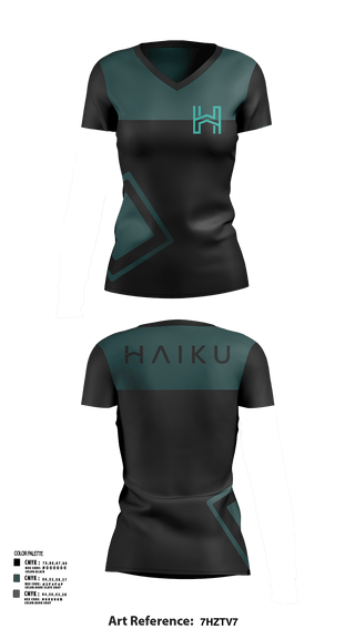 Womens Short Sleeve Vneck Shirt, Haiku, , Teamtime, Team time, sublimation, custom sports apparel, team uniforms, spirit wear, spiritwear, sports uniforms, custom shirts, team store, custom team store, fundraiser sports, apparel fundraiser